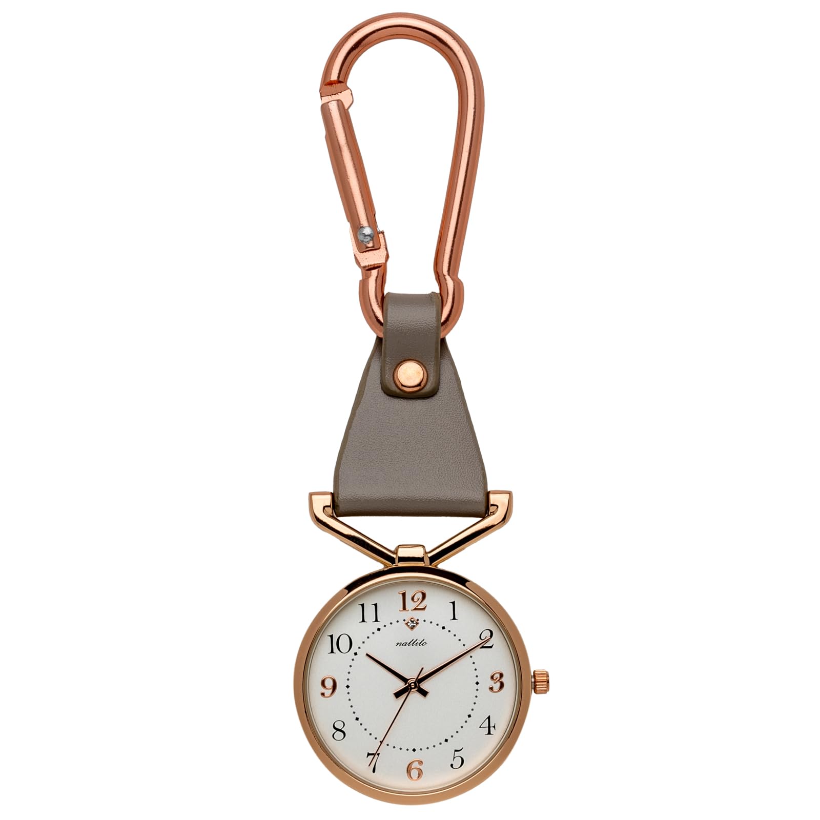 

Полевые аналоговые карманные часы с женским карабином Lebio, серые, JN026-6 серый