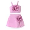 Mädchen Freizeitset Sommer Kinder Mode Niedlich Blume Hosenträger + Rock Zweiteiliges Set