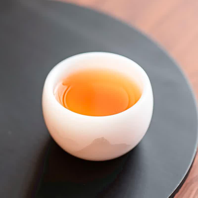 Su s Ice Jade Porcelain Master Tea Cup - Light Ink Autumn Mountain