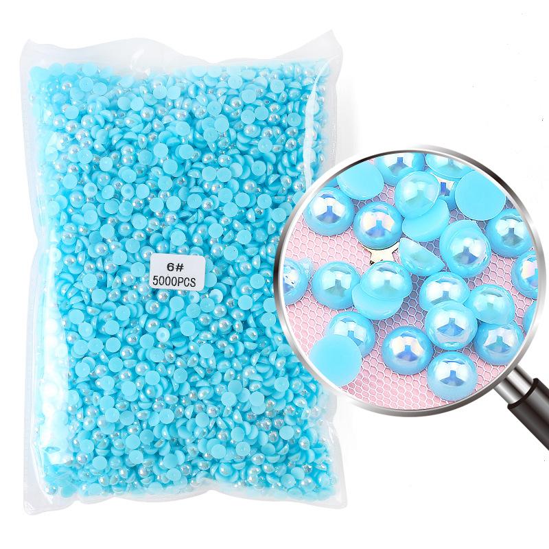 

Жемчуг 2-10 мм Abs цветной маникюрный жемчуг с плоским дном полукруглый полубоковой жемчуг аксессуары для одежды своими руками Semicircular Pearl 2mm-10000Pcs