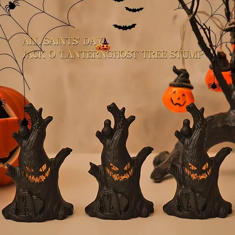 Halloween Ghost Tree Led Glow Ghost Lights, Horrific Atmosphere Home Decoration Party Supplies for Halloween Decor Haunted House