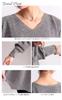 Gold Japan Plus Size Knit Long Long Size 3L Women's Top, V-Neck, Sleeves, Suri-3211, Gray,