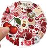 50pcs  Cherry Stickers for - Cute Cartoon Cherry, PVC Fruit Decals with Matte, Irregular Shapes for DIY Scrapbooking, Journals