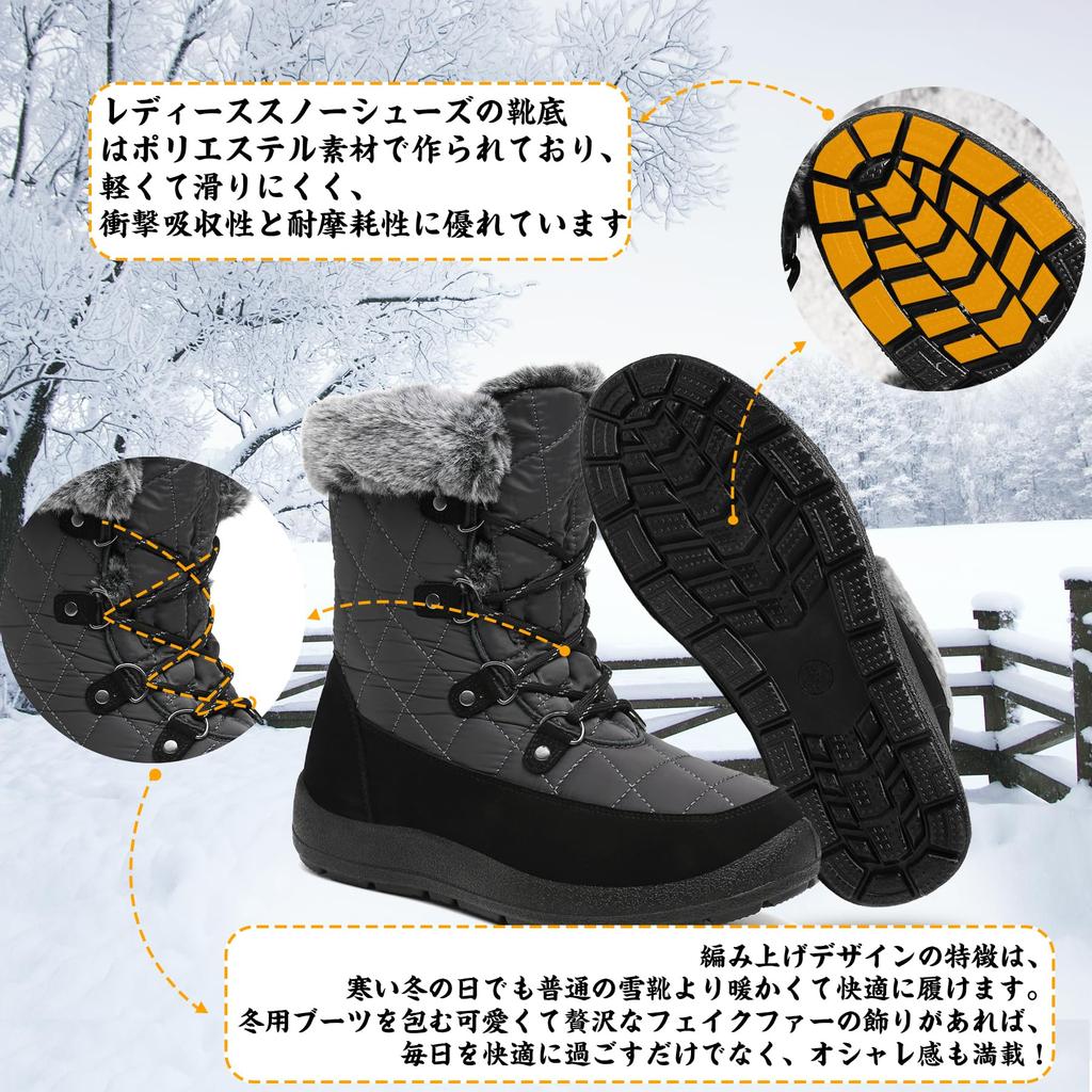 Schnee kaltes Wetter thermisch Winter kaltes Wetter wasserdicht einfach bis 26 CM [JSWEI] Stiefel, Schuhe, Isolierung, Schuhe, Stiefel, Schnürstiefel, & rutschfest,