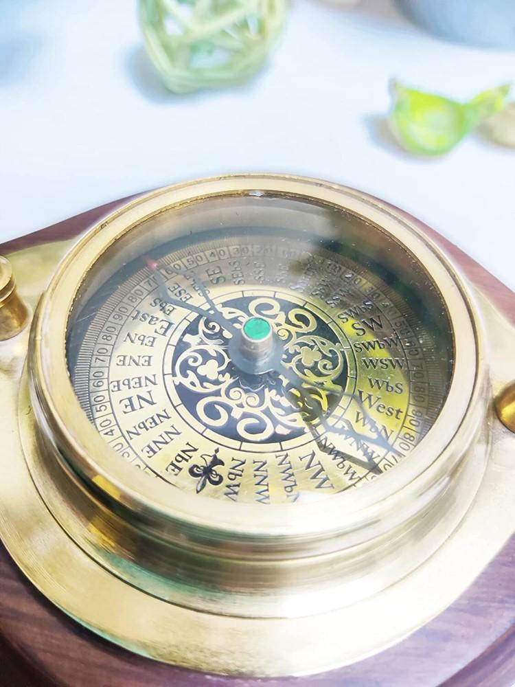 Antique Desk Clock Vintage Table Top Antique Brass Decorative Gift