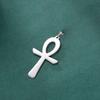 LIKGREAT Egyptian Ankh Cross Egypt Eye Pendant for Necklace Earrings Stainless Steel Eye of Horus Charms for Jewelry Making DIY