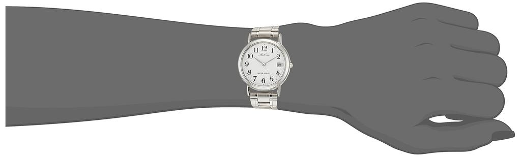 Citizen Analog Watch with Date Waterproof Metal Silver Q&Q Women's Display, Band, (Q04A-001PK)