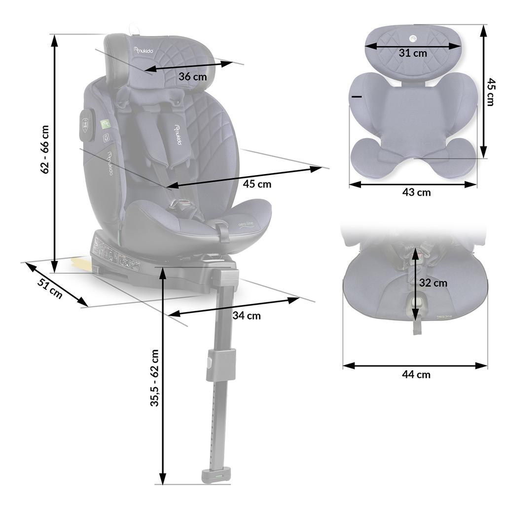 Nukido Aero Line Car Seat & , 0–, Isofix