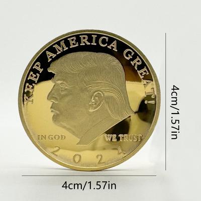 1pc US Presidnt Trump Commemorative Cion Trump 2025 Election Commemorative Medal Foreigner Cion