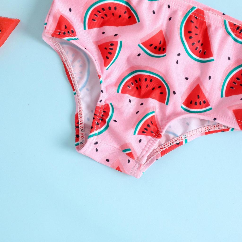 Maillot de bain 2 pièces pour fille de 1 à 6 ans - Motif ananas - À volants