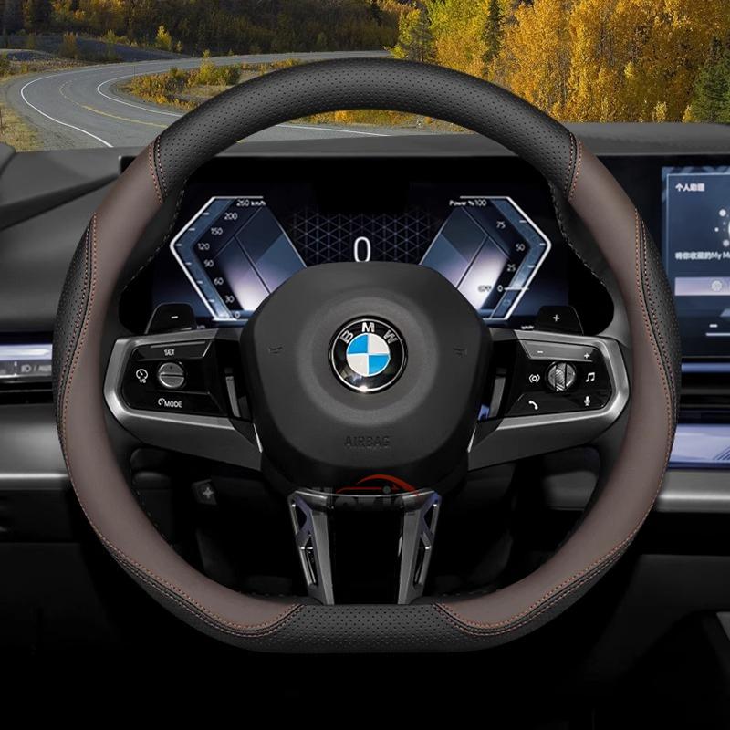 Leather Car Steering Wheel Cover for BMW x1 u11 X2 u10 x3 g45 x5 x6 x7 m4 320i ix1 g20 f70 i4 serie 1 2015 - 2023 2024 2025 2026