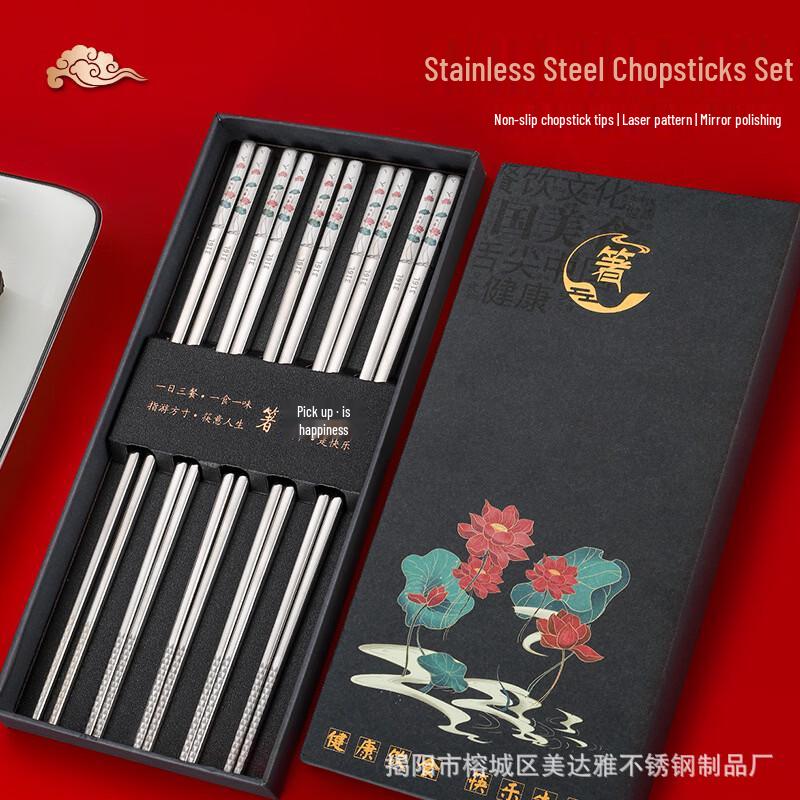 Ru Han Colored Stainless Steel Chopsticks