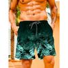 Fashion Palm Leaves Graphic Beach Shorts For Men Summer Trend Vacation Short Pants Casual Streetwear Swim Trunks