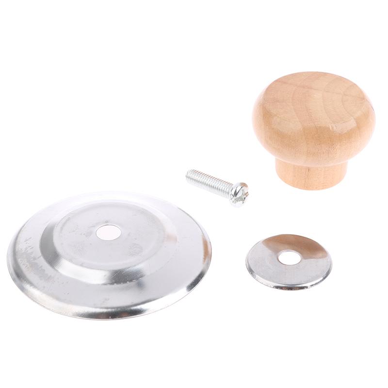 Wood Pot Cover Handle Kitchen Accessories Anti-Scalding Universal Replacementcap