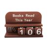 Yousheng 1 Set 3D Printed Reading Tracker Book Read This Year Counter with Number Blocks Reading Nook Decoration for Bookshelf Desk Reading Challenge