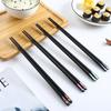 Alloy Chopsticks 10 Pairs Set Premium High Temperature Resistant Sushi Chopsticks Pointed Restaurant Japanese Cooking Tableware