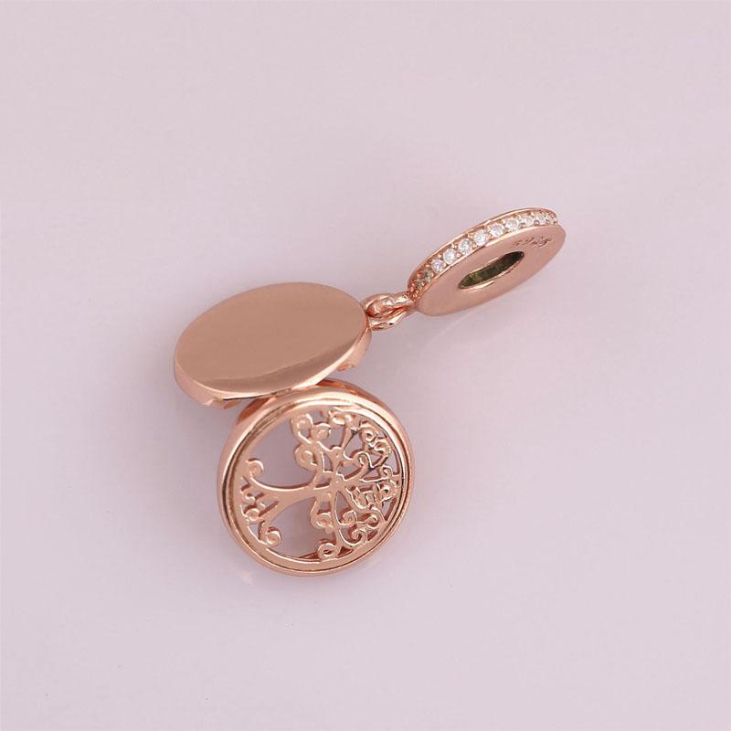 New 925 Silver Family Tree House Charm Pendant with Stars Moon for DIY Bracelet Jewelry Accessories