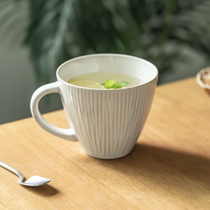 OLOEY Retro Embossed Ceramic Mug