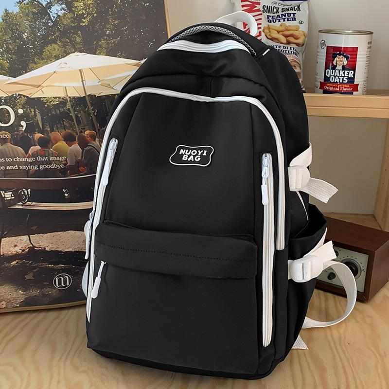 School bag children girls elementary school students solid color backpack junior high school students high school students high quality