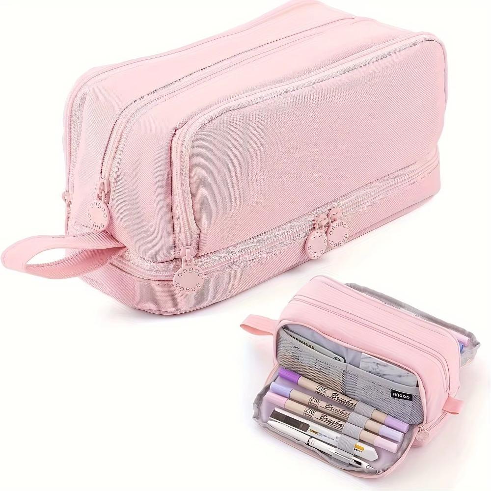 3/4 Compartment Pencil Case Multilayers Large Capacity School Student Pencil Cases Transparent Partition Pen Divider