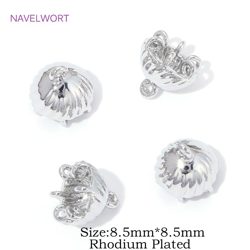 18K Gold Plated Jellyfish Beads Cap,Brass Pendant Bail Connector,Caps For Beads,DIY  Tassel Earrings Accessories