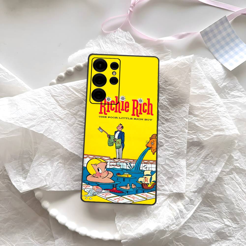 Cartoon Richie Rich Phone Case For Samsung S 24 Fe 25 Ultra Plus 20 Lite 21 30 22 23 24 22 Ultra 5G Fundas
