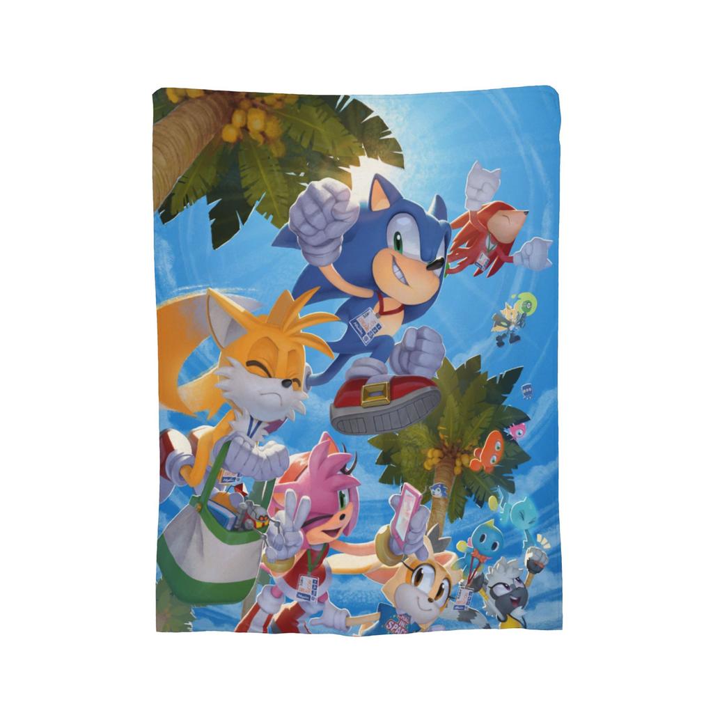 Shadow The Hedgehog Blankets Fleece Print   Multifunction Lightweight Throw Blanket for Sofa Outdoor Bedspreads