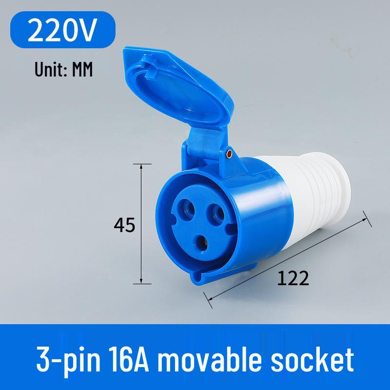 16/32A Waterproof Industrial Plug & Socket - Surface/Flush Mounted Aviation Connector