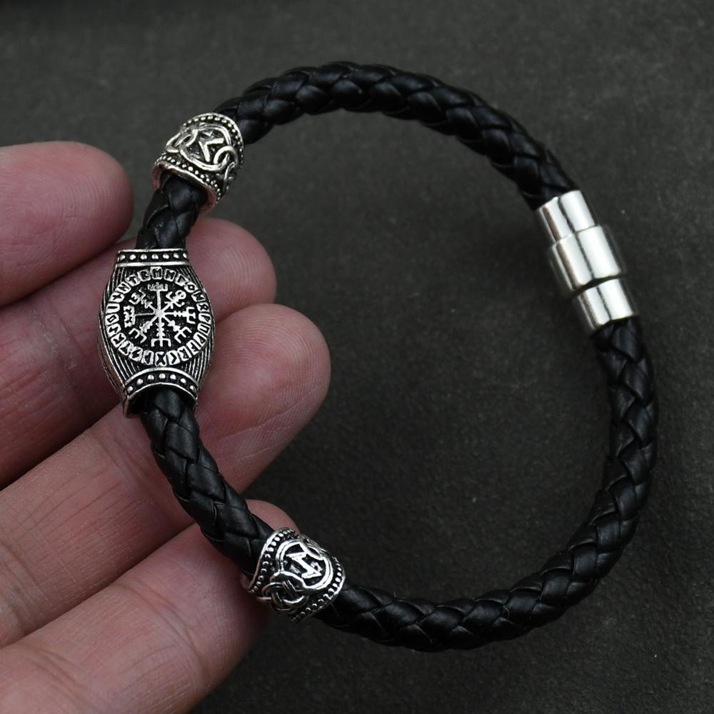 Vikings Accessories Runic Runes Beads Diy Jewelry Mens Womens Viking Bracelet Decoration Bangles With Charms Beads