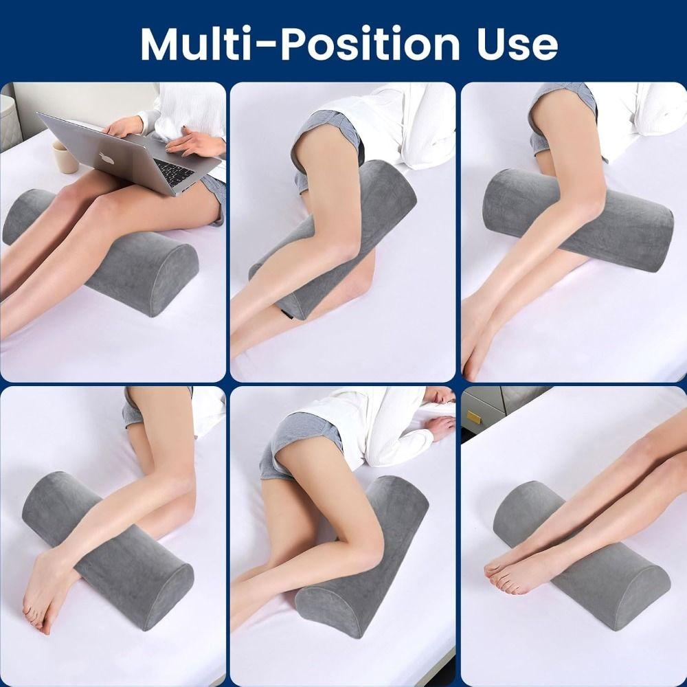 Ergonomic Under Knee Pillow Hypoallergenic Semi Roll Pillow Bolster Pillow  Office Chair