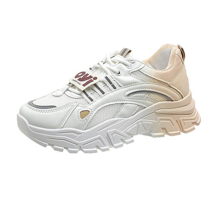 

2025 summer explosion and gradual change of color dad shoes women s mesh breathable versatile shoes lace-up women s shoes student sports shoes 40 коричневий
