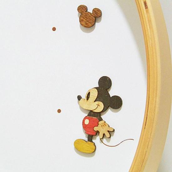 Disney Wood Parts Wall Clock Mickey Minnie CLOCK63605 - &