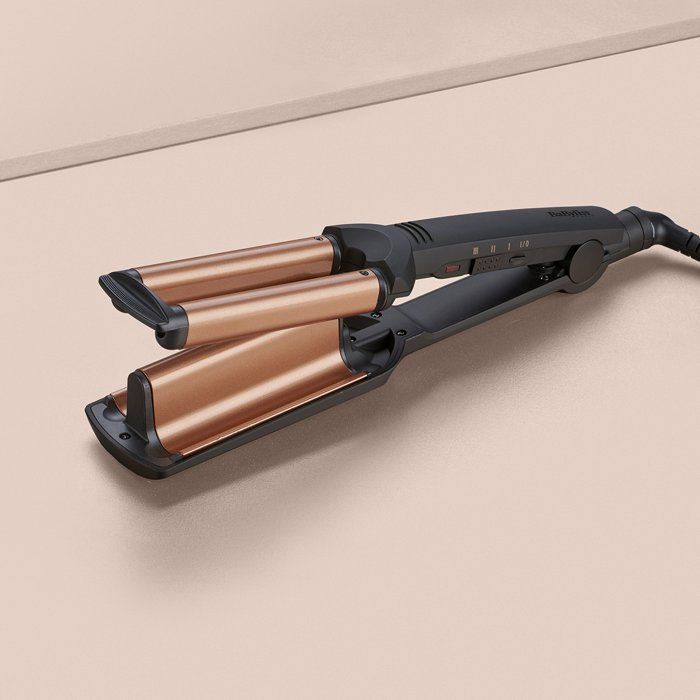 Lisseur - BaByliss - W2447E - Effet wavy, jusqu'a 200°C avec des plaques larges et ondulées en Tourmaline-céramique