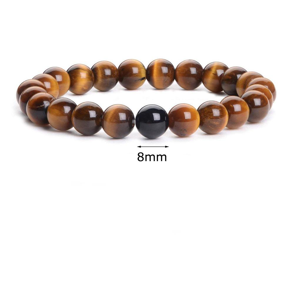 Chakra Beaded Bracelet Men 8mm 12mm Natural Stone Lava Rock Tiger Eye Onyx Matte Howlite Healing Beads Charm Yoga Women Jewelry