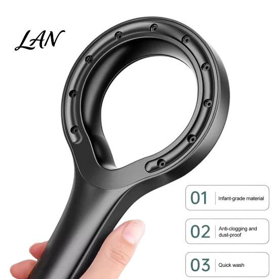 Soft Water Shower Spray Head, Large Ring Shaped, High Pressure Handheld Spray, Easy To Hold Head Flow Accessory, for Home Bathroom Panel