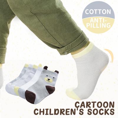 5Pairs CarToon Baby Socks Cute Bear Print Cotton Newborn Childrens Socks Girl Kid Boys Soft Knit Toddle Sleeping Socks 0-8 Years