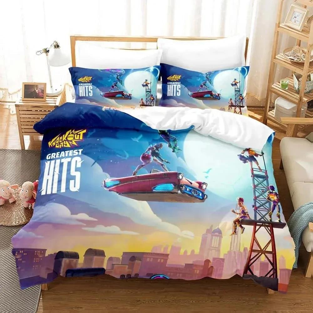 3D Print Game Knockout City Bedding Set Single Twin Full Queen King Size Bed Set Adult Kid Bedroom Duvet Cover Sets Home Textile