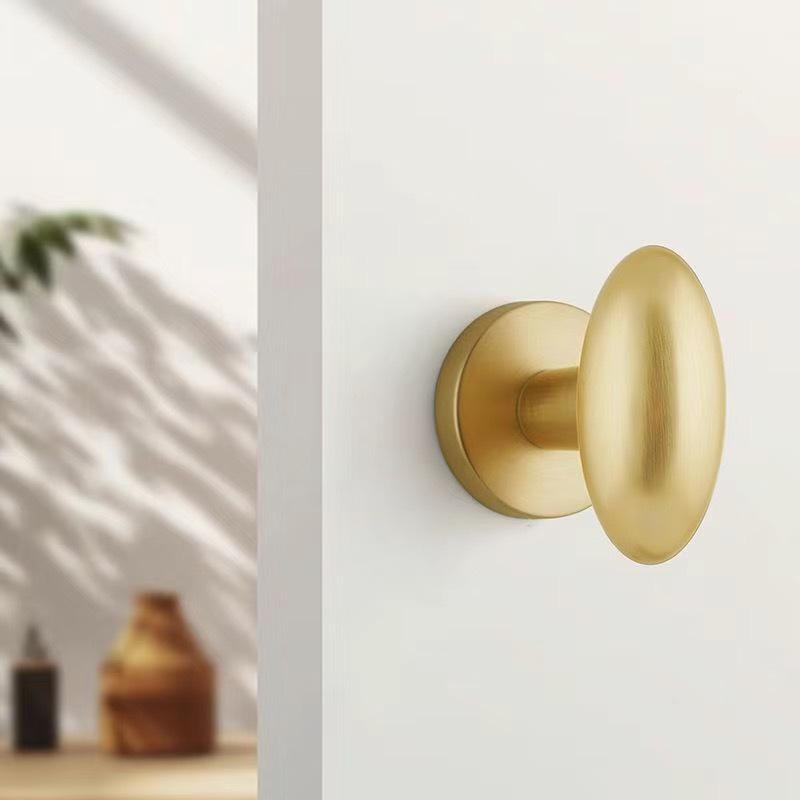 Versteckter Minimalistischer Weißer Runder Türgriff für Schlafzimmer