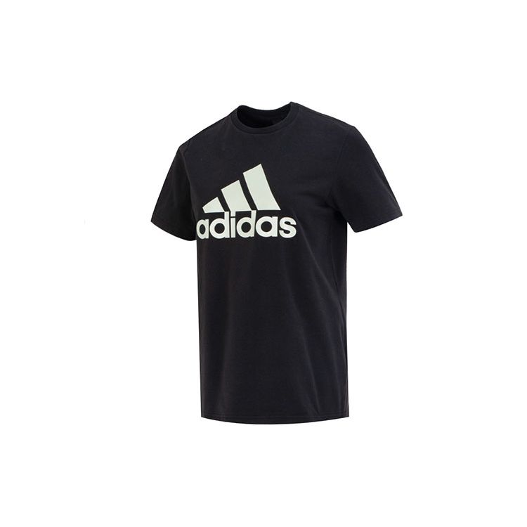 

Adidas Однотонная повседневная свободная футболка с коротким рукавом для бега, женские топы, черный цвет HY2876 M