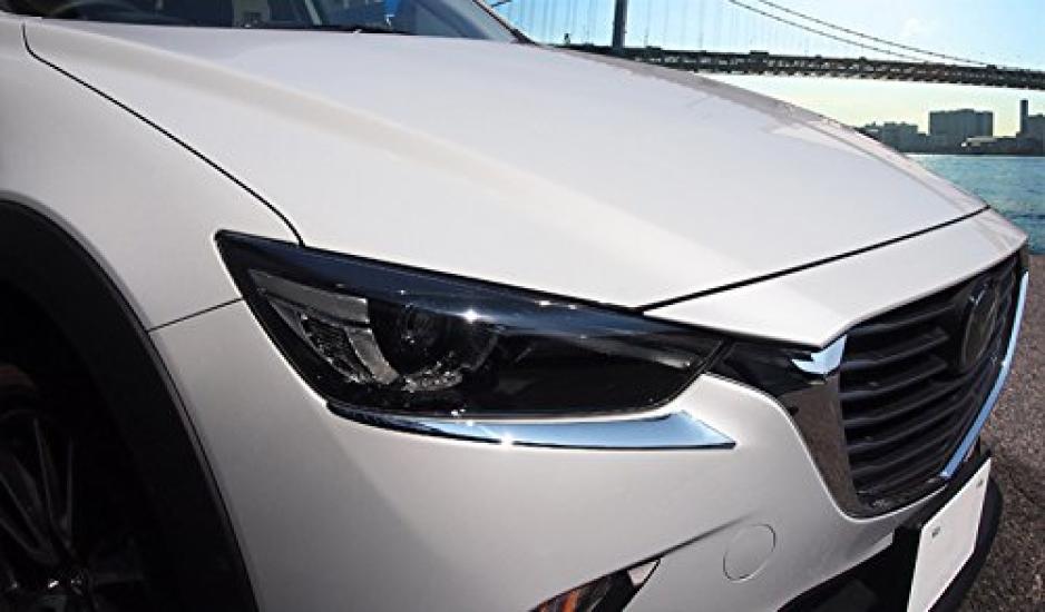 RUIQ Mazda DK Series Exterior Chrome Plated Front Headlight Eyeliner Specially Designed for the Mazda CX-3 Garnish, CX-3