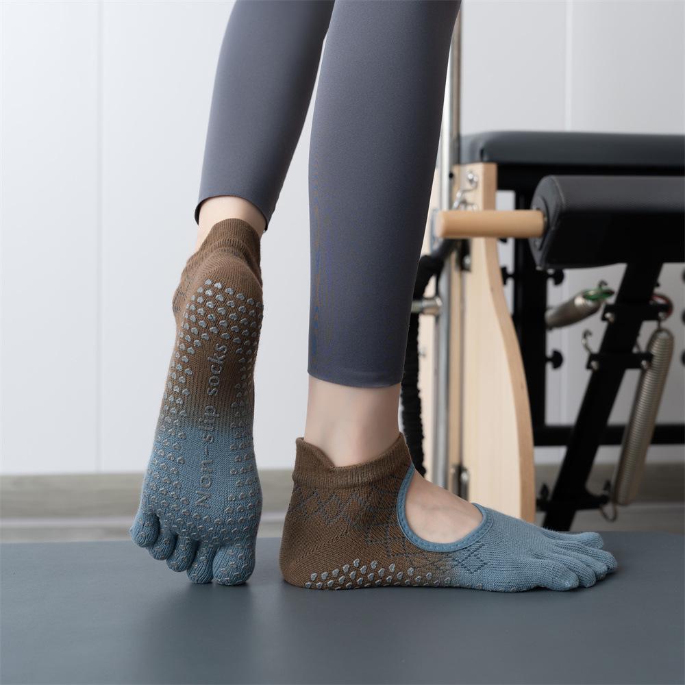 Șosete cu cinci degete ToeSox fără spate, antiderapante pentru yoga și pilates - Calitate pentru toate anotimpurile