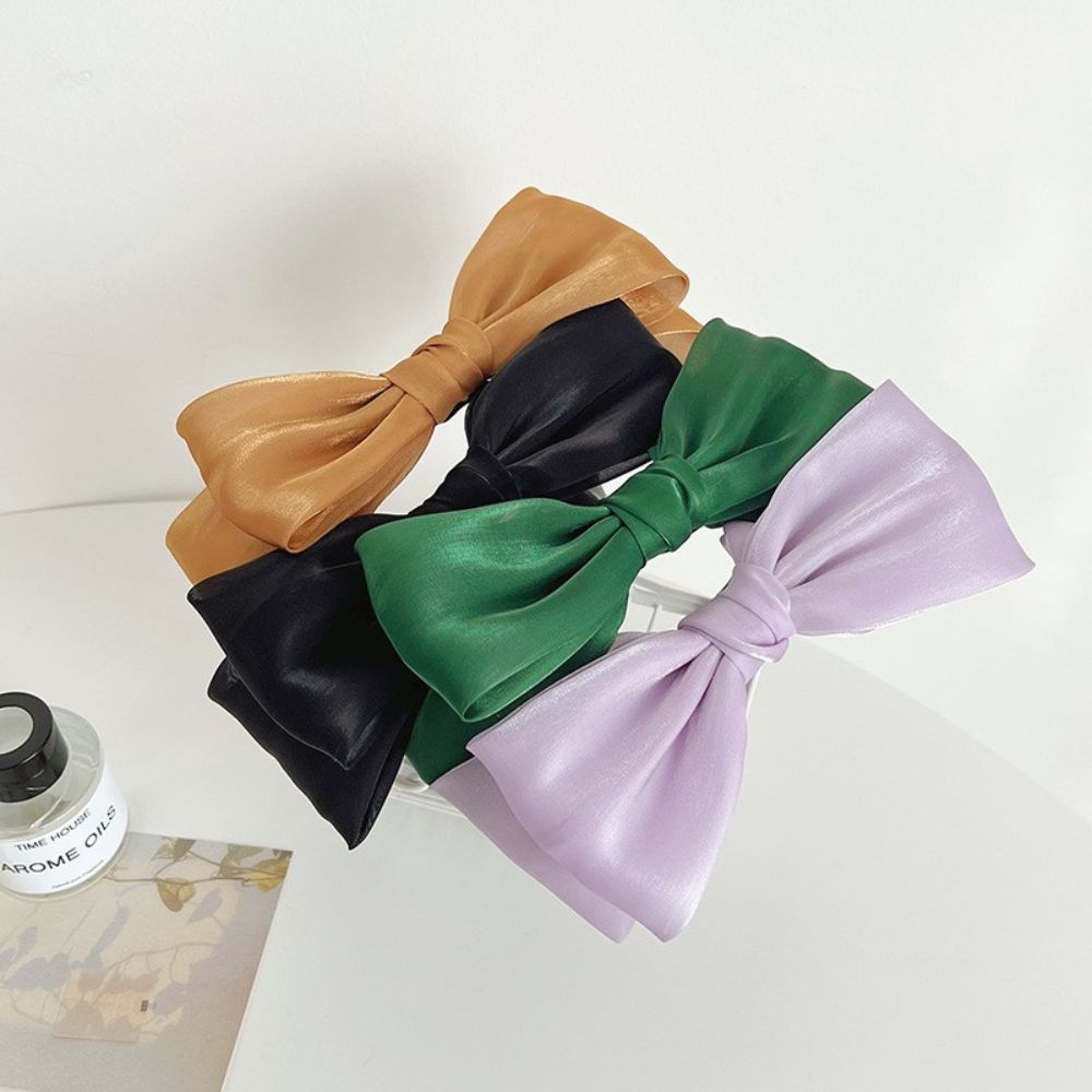 Headwear Hair Accessories Bow Hair Hoop Women Headband Korean Style Hairband Bright Silk Hairband