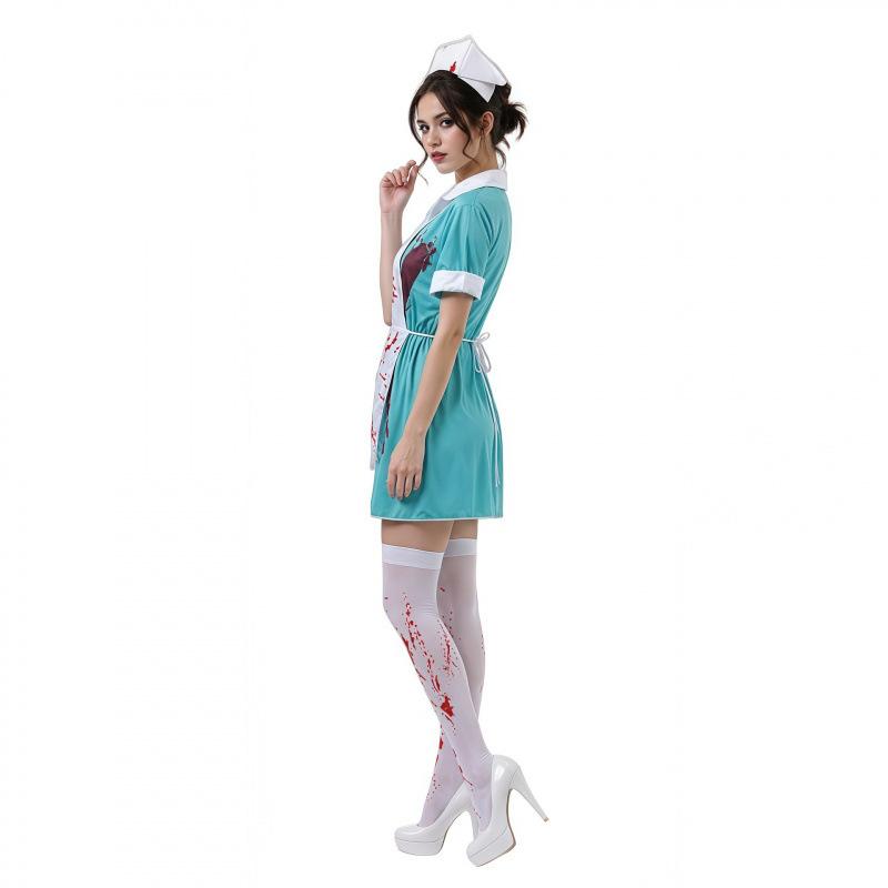 Masquerade Cosplay Funny Horror Bloody Doctor Nurse Party Game Costume