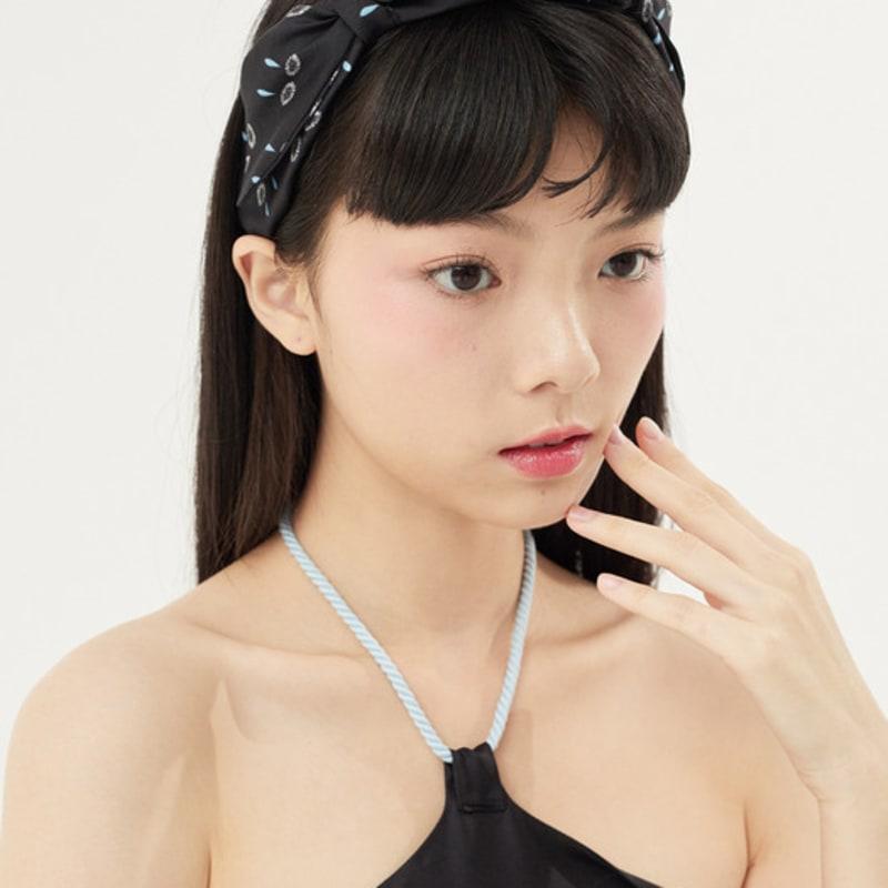 

LOVUEE Горькая Ромашка Шелковая Двойной Бант Повязка на Голову Bitter Daisy