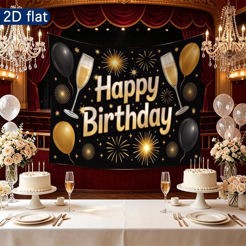 Party Backdrop Happy Birthday Birthday Photo Booth Background Front Door Decor