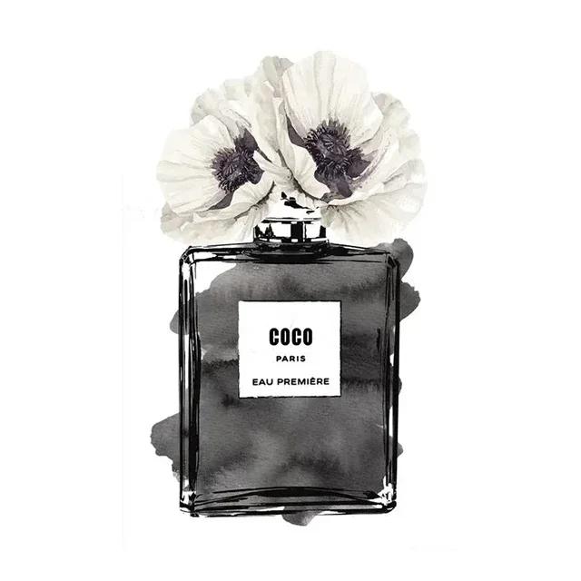 Modern Fashion Aesthetics Wall Art Paris Luxury Perfume Bottle HD Oil On Canvas Poster Print Home Bedroom Decoration Gift