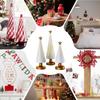 Table Top Christmas Tree 3 Pieces Christmas Figurines Resin Star Topper Tree Figurine For Indoor Winter Holiday Party Room