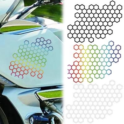 Reflect Motorcycle Sticker Honeycomb Helmet Decals Stickers Car Refit Creative Body Decoration Decals Waterproof Bumper Sticker