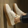 Fashion New Men's Leather White Sports Shoes, Breathable and Comfortable Casual Shoes, Men's Fashionable Outdoor Walking Shoes Size39-44