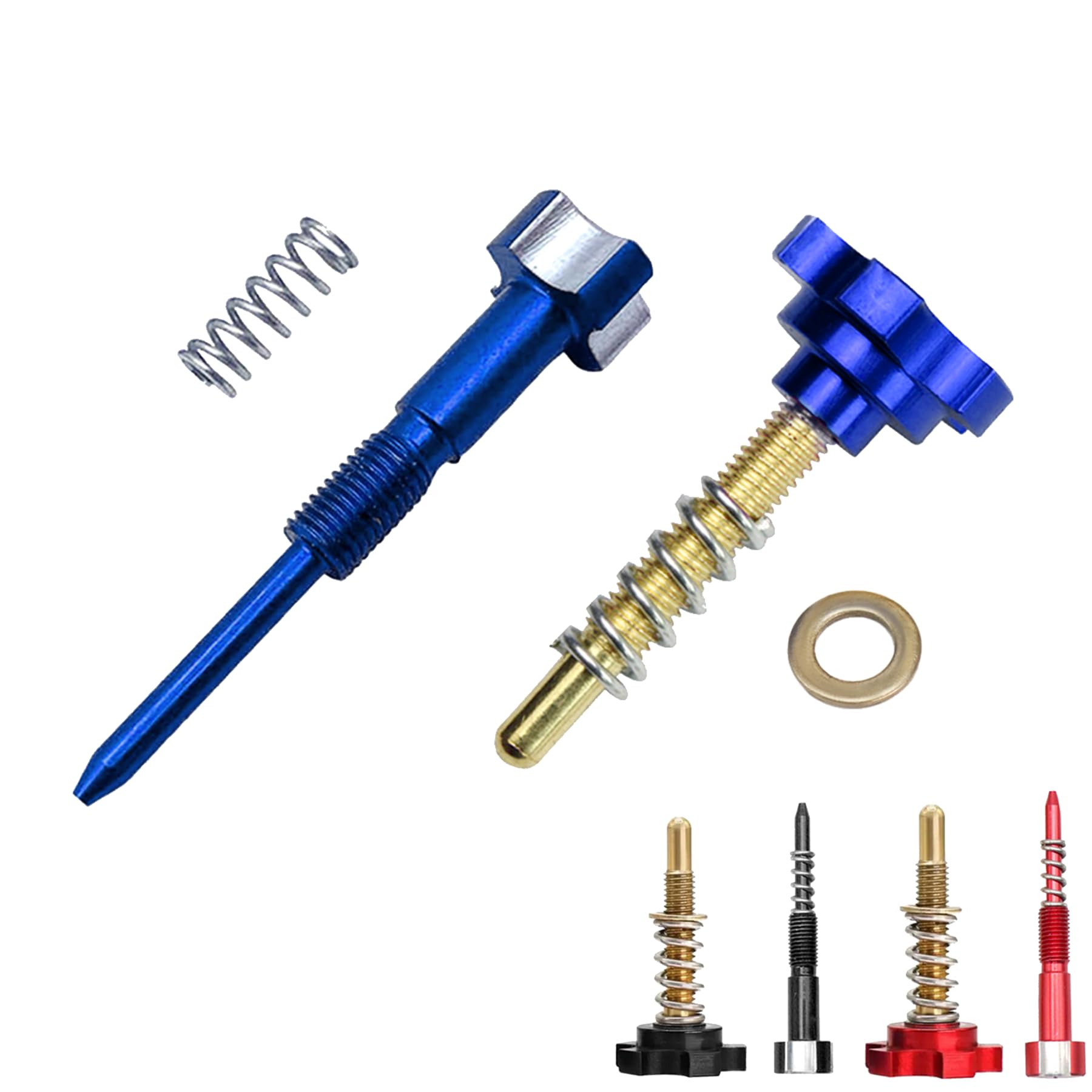 

ROOOCYY Carburetor Air Screw Idle Screw Keihin PWK Cab Idling Adjustment Universal Blue синий